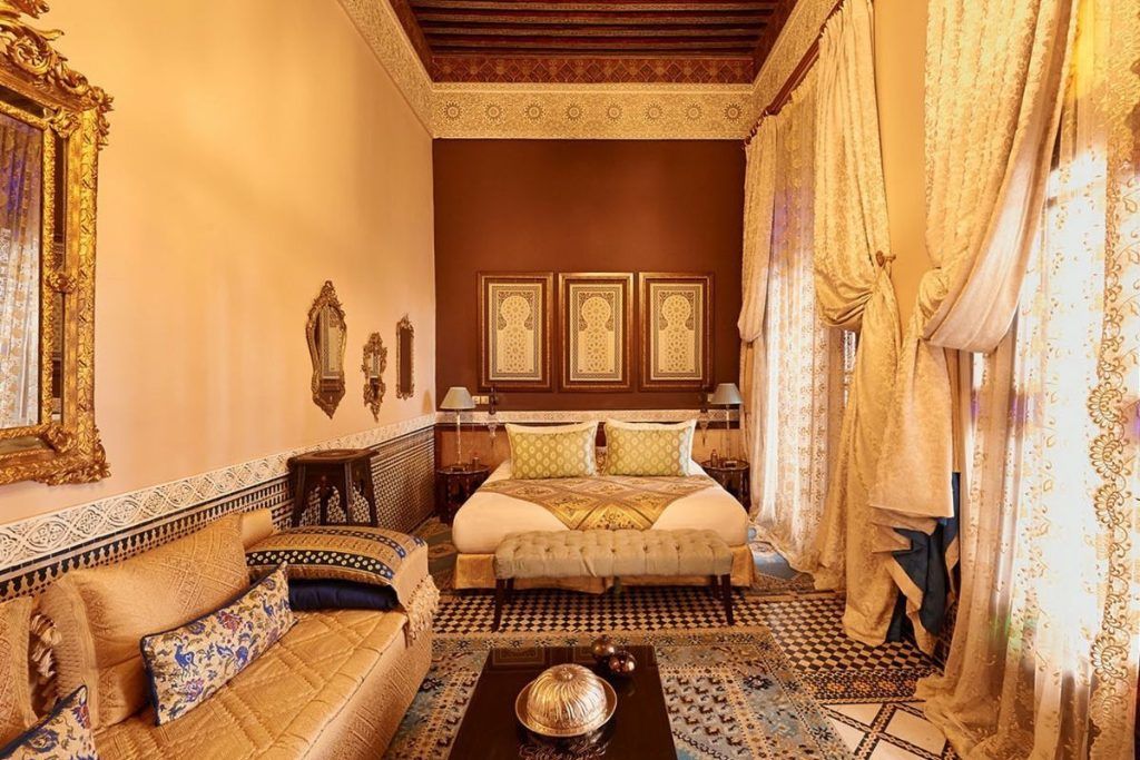 One of the rooms in the Riad Fes.