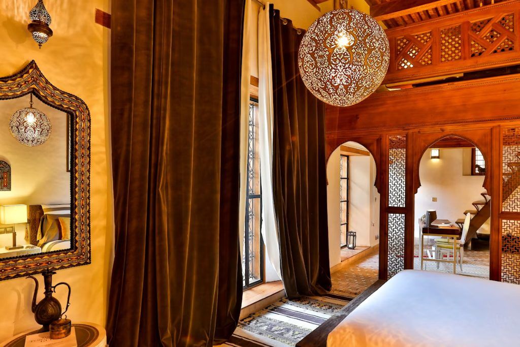 One of the bedrooms in Karawan Riad.