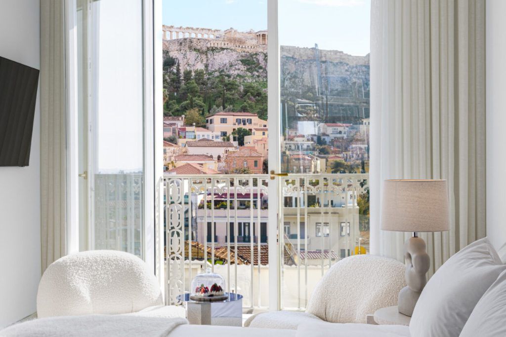 A view out the balcony from one of the rooms at The Dolli.