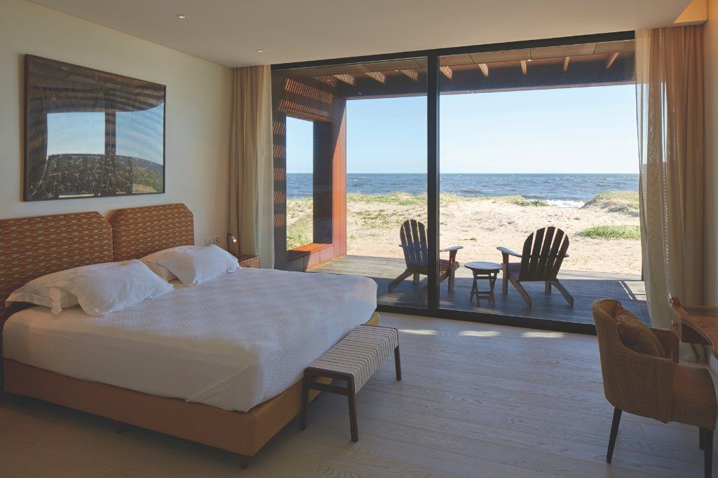 One of the rooms at Bahia Vik overlooking the ocean.