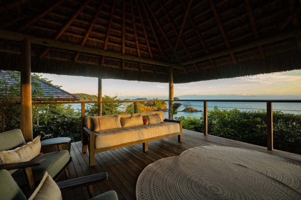 A balcony of one of the private accommodations on Islas Secas.