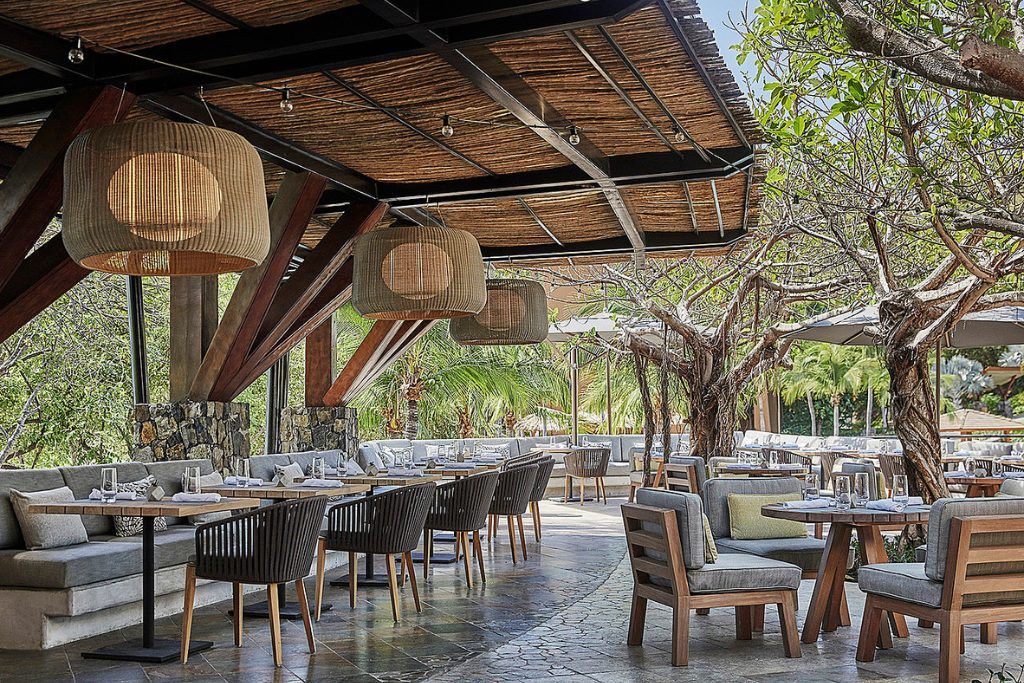 The dining area at the Four Seasons Resort on the Papagayo Peninsula.