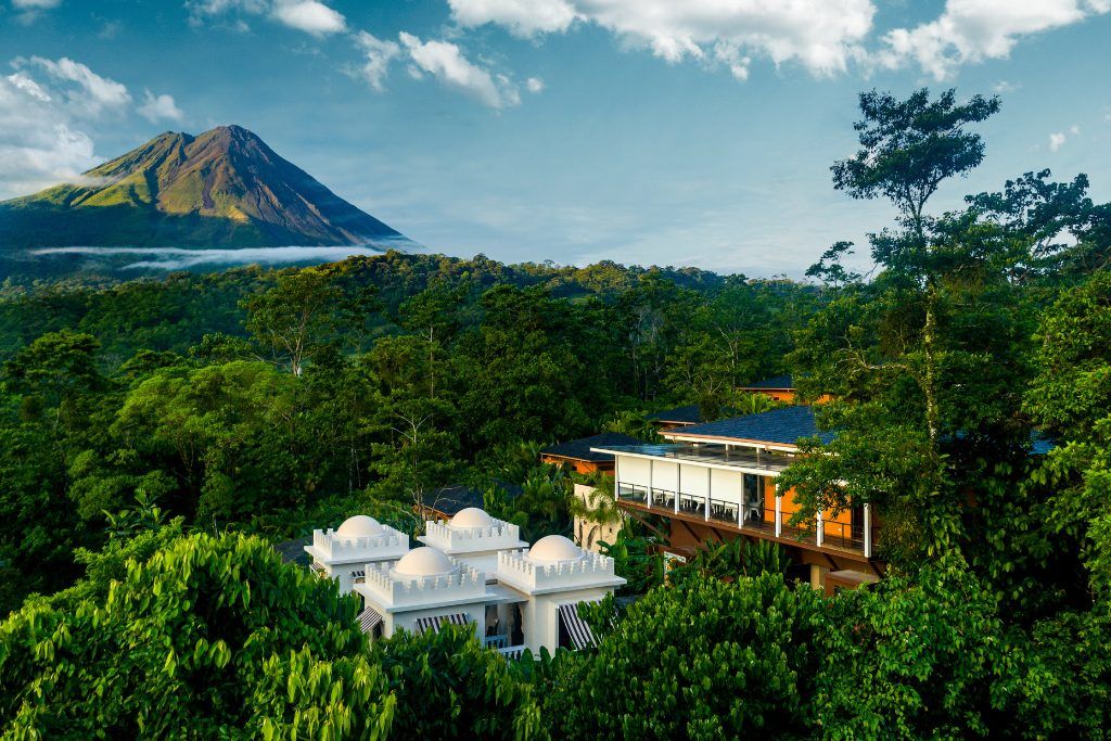 A view of the landscape surrounding Nayara Springs.