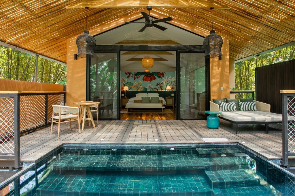 A private pool outside one of the rooms at Nayara Gardens.