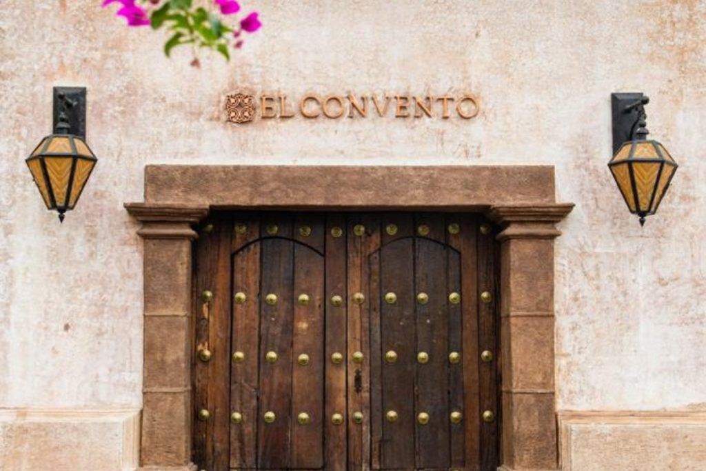 The entrance to El Convento Boutique Hotel in Antigua, Guatemala.