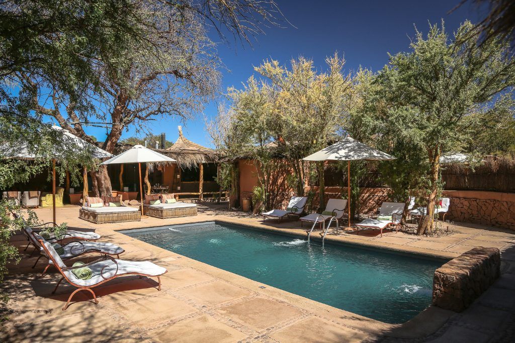 The outdoor swimming pool at Awasi Atacama.