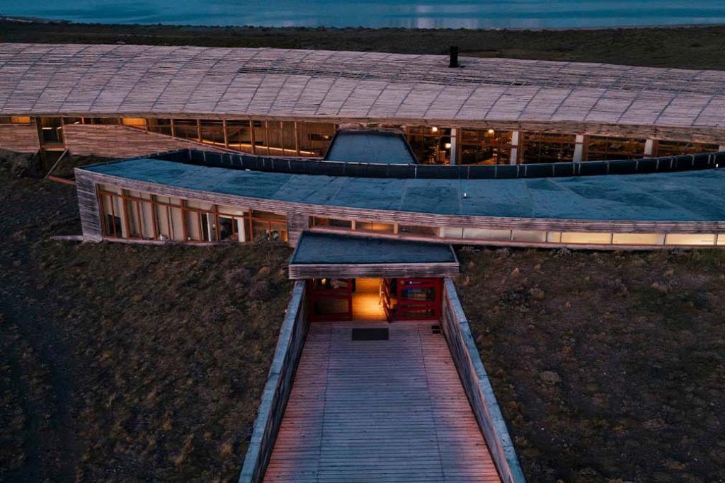 Tierra Patagonia's entranceway.