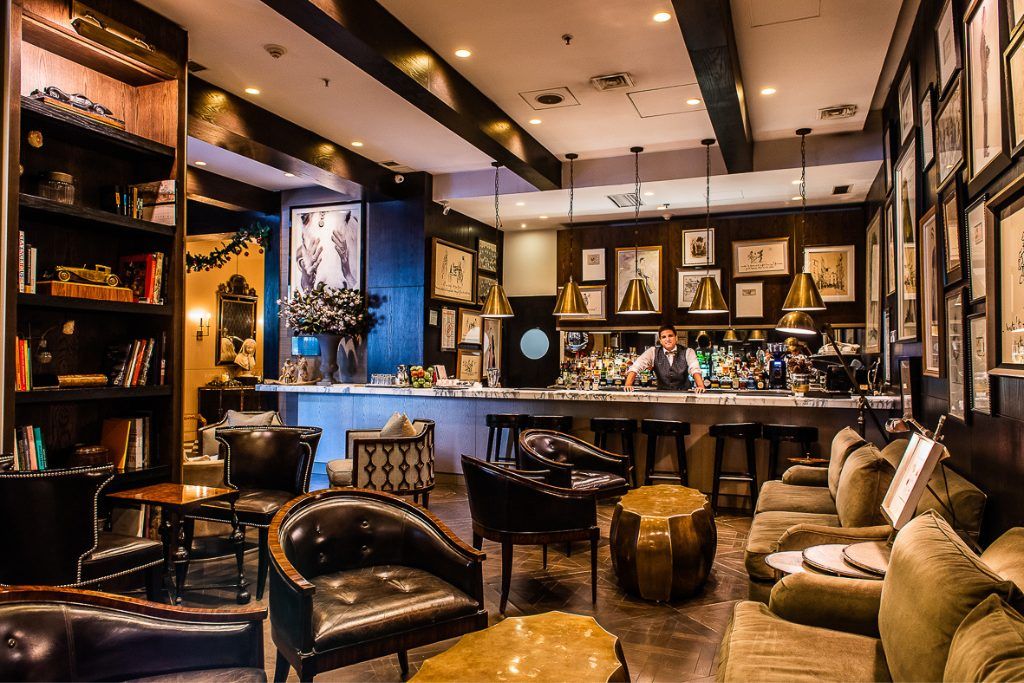 The bar at the Singular Santiago hotel.