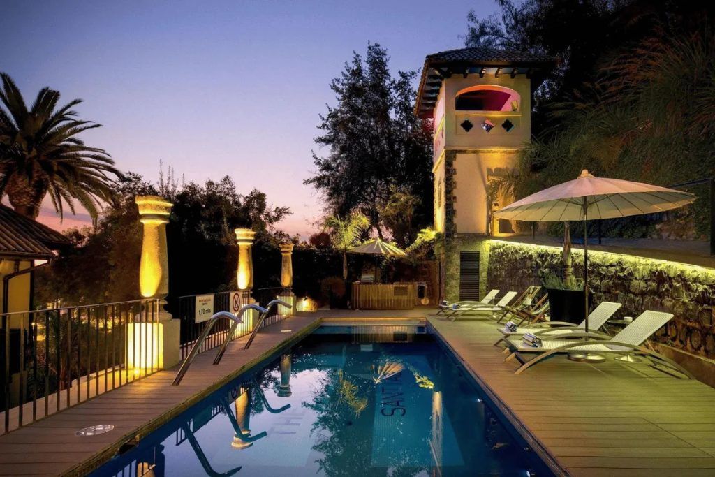 The swimming pool at The Aubrey hotel.