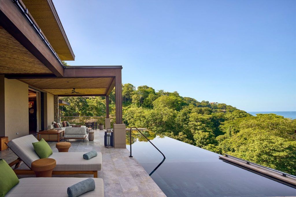 An infinity pool at the Nekajui Resort on the Papagayo Peninsula.