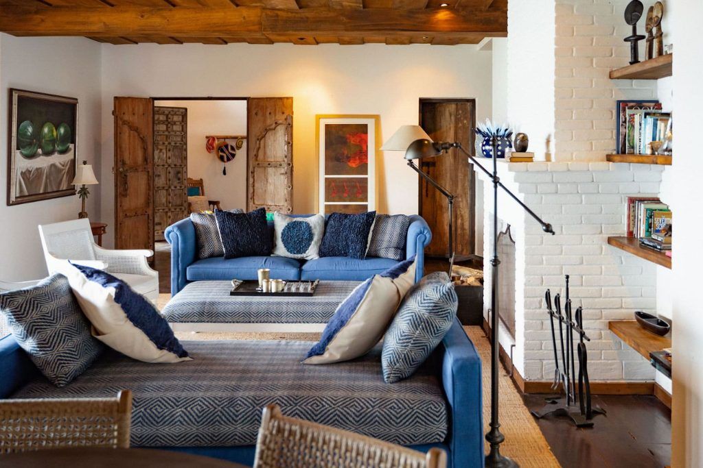The living area in the private villa at Casa Palopo.