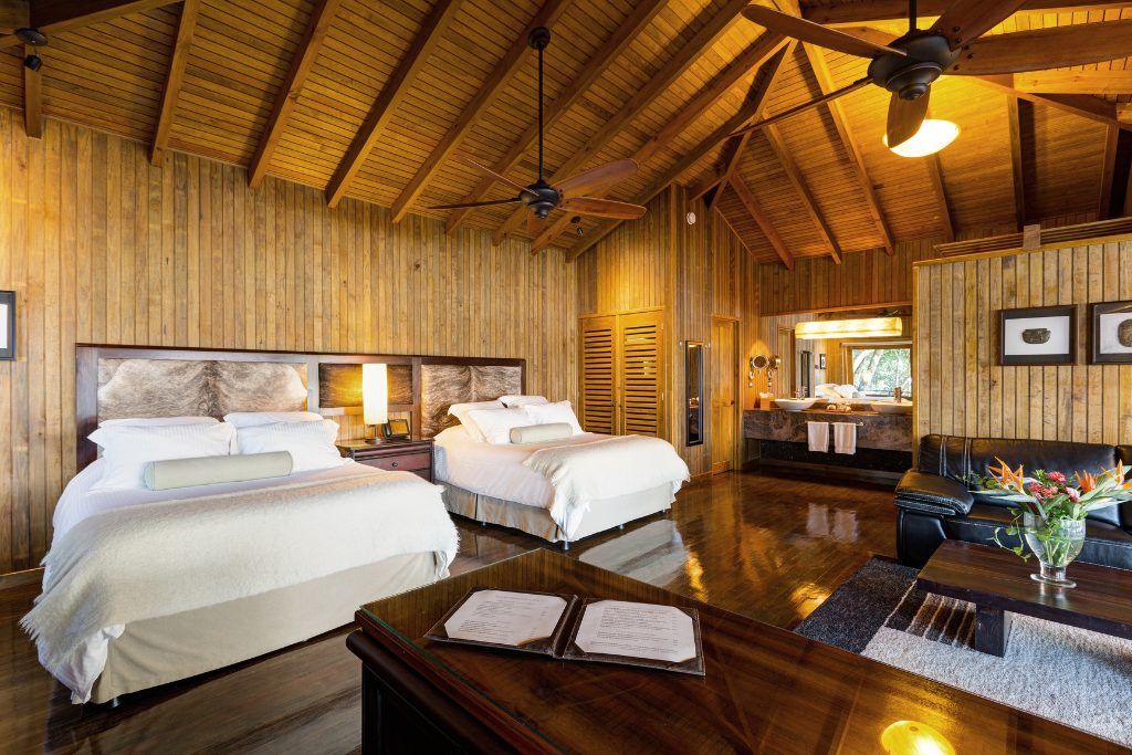 One of the bedrooms at Las Lagunas Boutique Hotel.