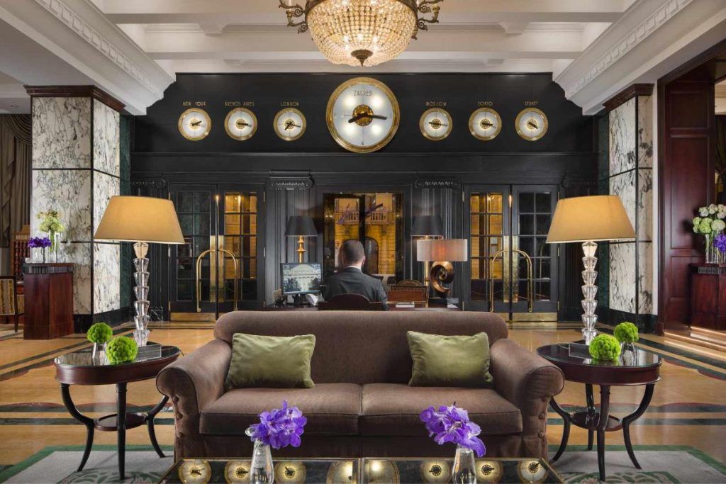 A lounge in a common area at Esplanade Zagreb.
