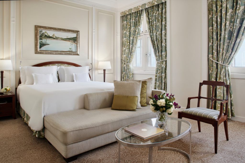 One of the rooms at Copacabana Palace in Rio de Janeiro.