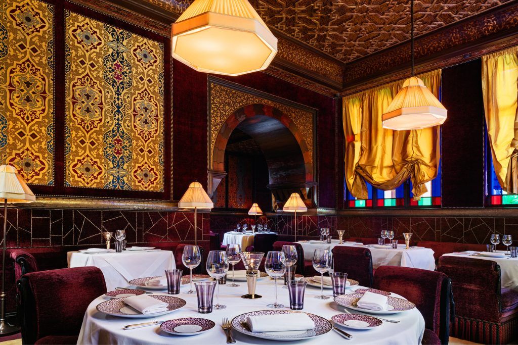 A restaurant in La Mamounia in Marrakech.