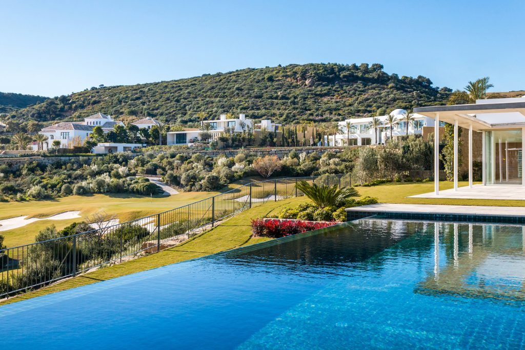 The infinity pool overlooking Finca Hotel Cortesin.