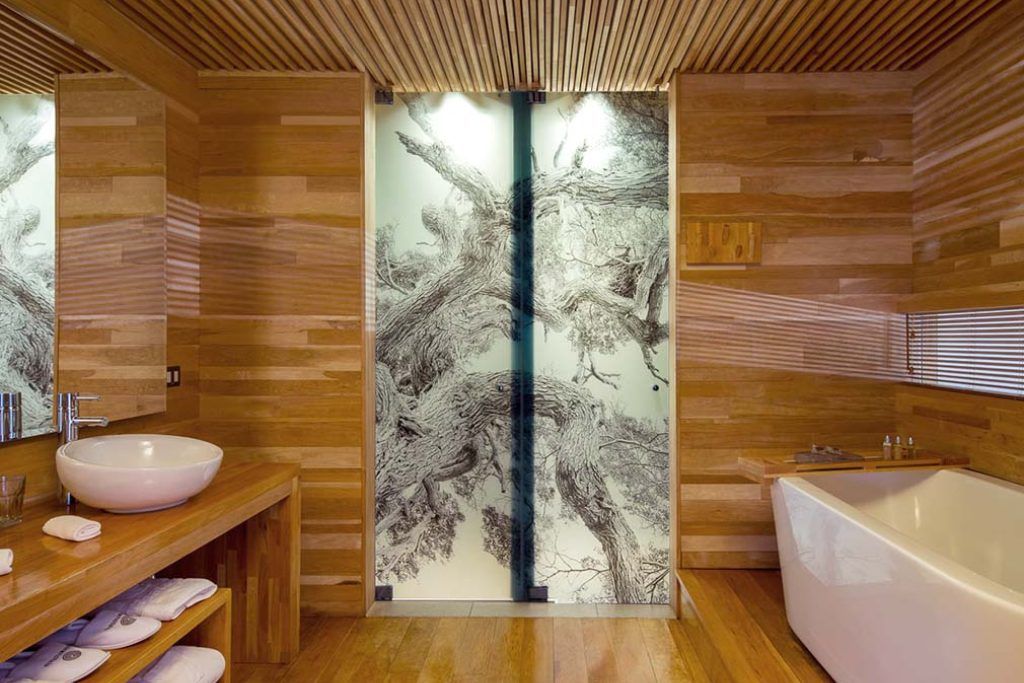 One of the bathrooms in Tierra Patagonia.