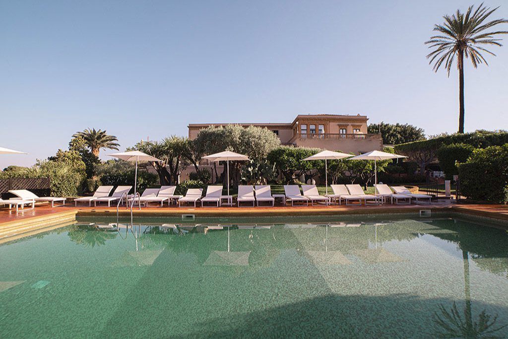 The swimming pool at Villa Athena.