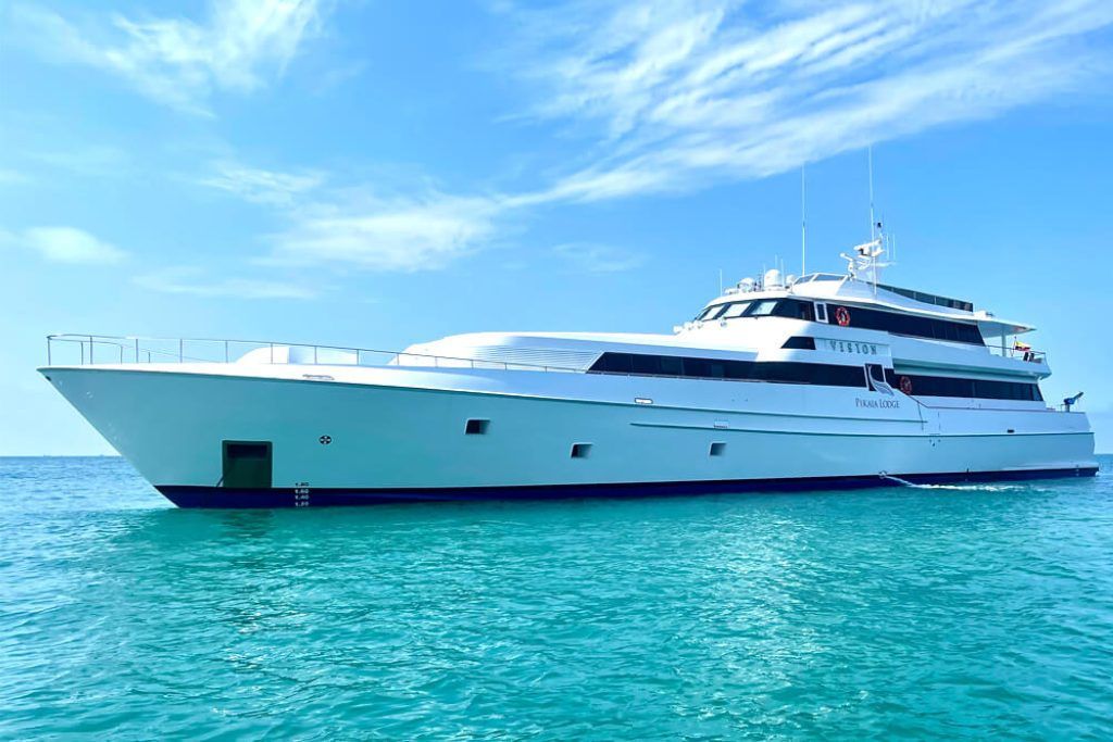 The private yacht at Pikaia Lodge in the Galapagos Islands.
