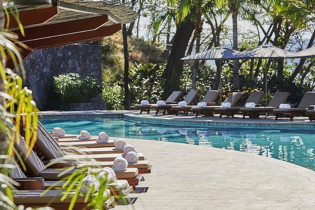 The swimming pool at the Four Seasons on the Papagayo Peninsula.