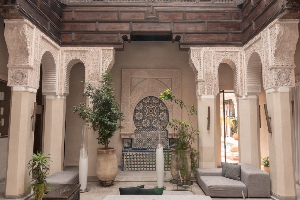 The lounge in the Riad Fes.