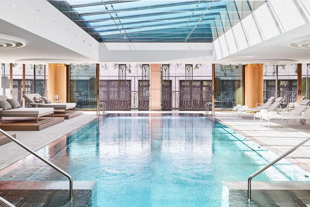 The swimming pool at the Four Seasons Madrid.