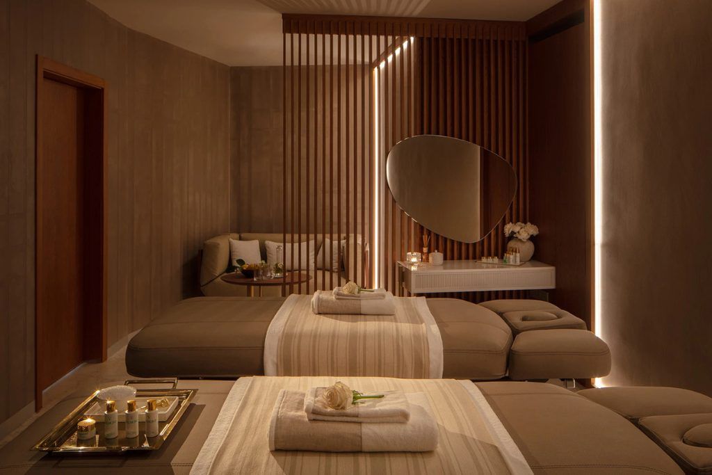 Two massage beds at the spa in Anantara Convento di Amalfi Grand Hotel.