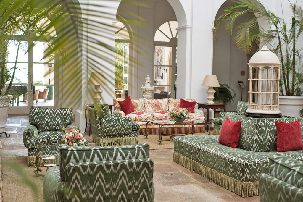 The lobby area at Finca Hotel Cortesin.