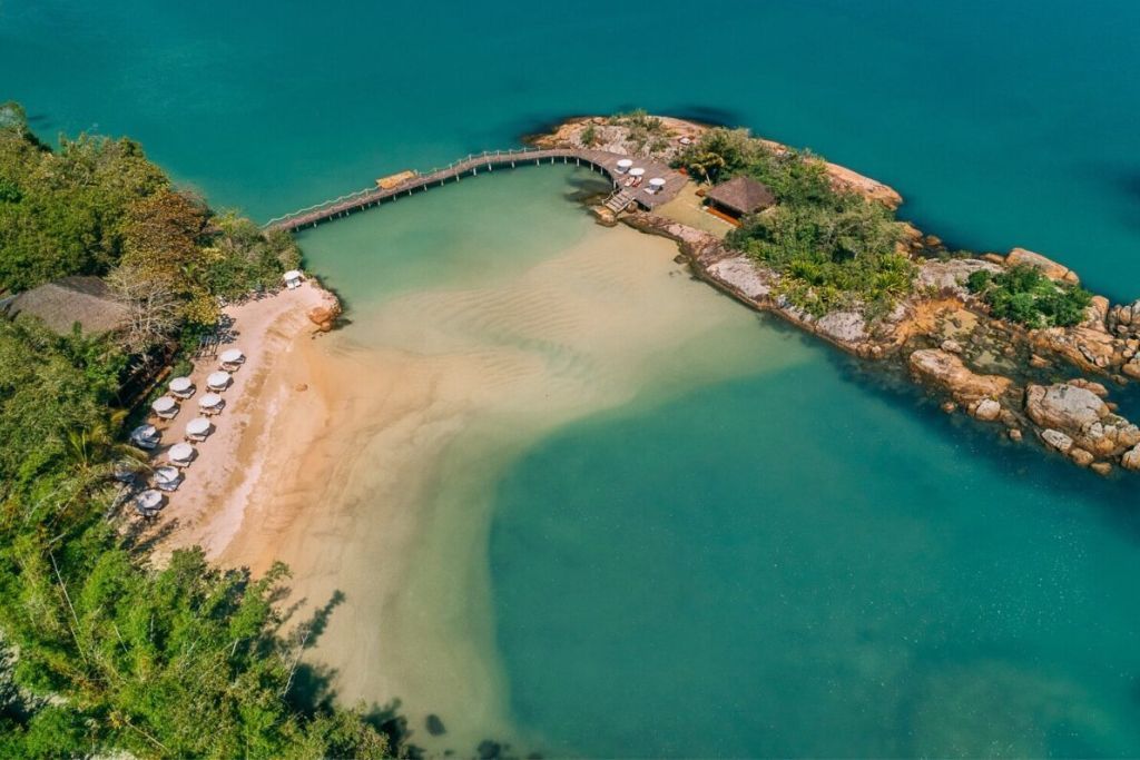 Aerial view of Awasi Santa Catarina in Florianopolis in Brazil