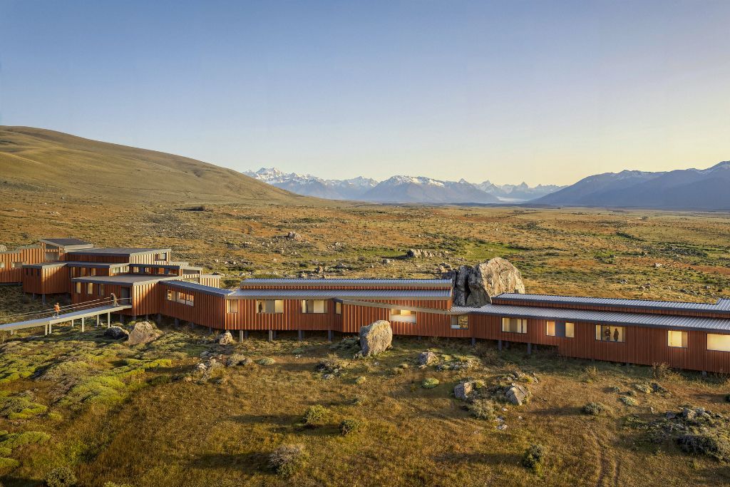 Aerial view of Explora El Calafate in Patagonia