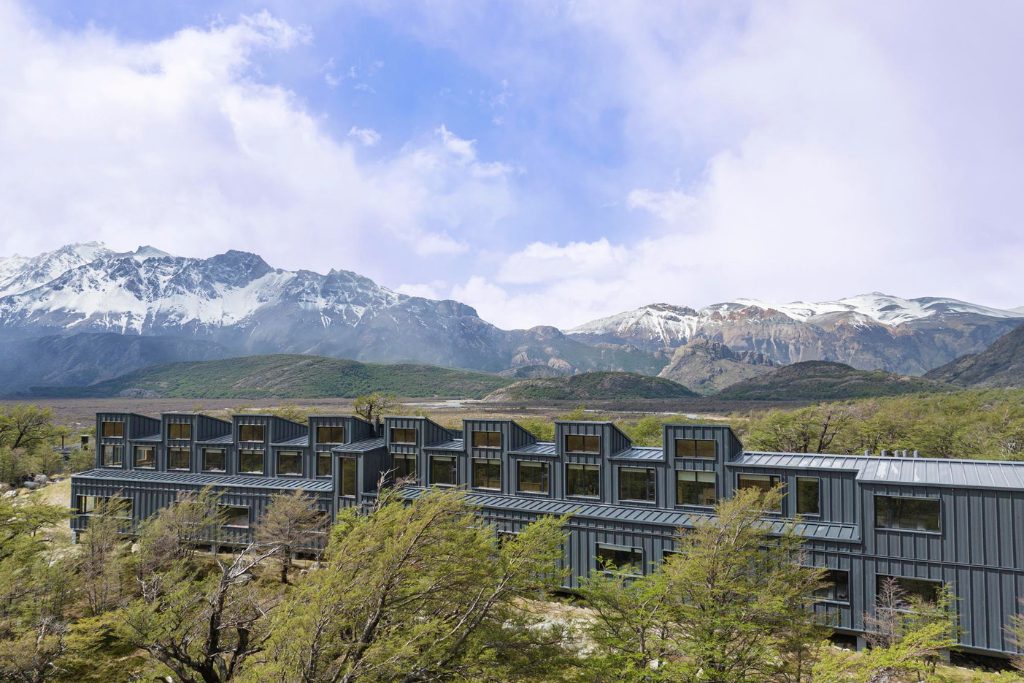 Aerial view of Explora El Chalten in Patagonia
