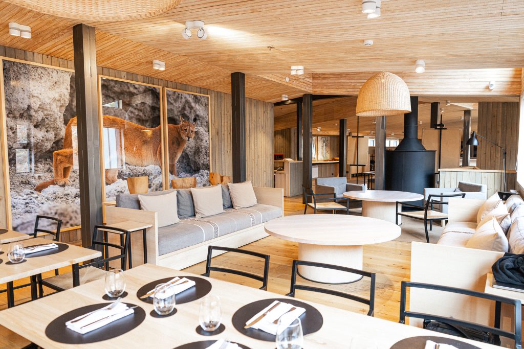 Beautiful restaurant at Explora El Chalten luxury lodge in Patagonia