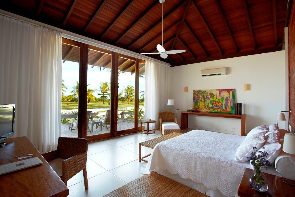 View of luxury suite at the stunning Fazenda São Francisco hotel in Bahia in Brazil
