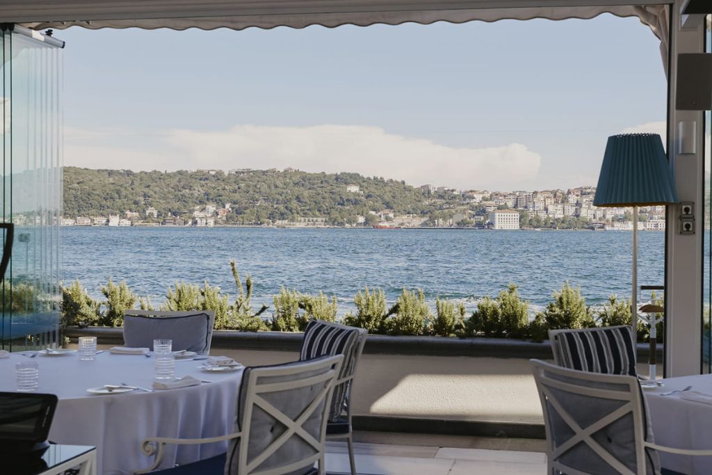 Ocean view from the Four Seasons luxury hotel in Istanbul