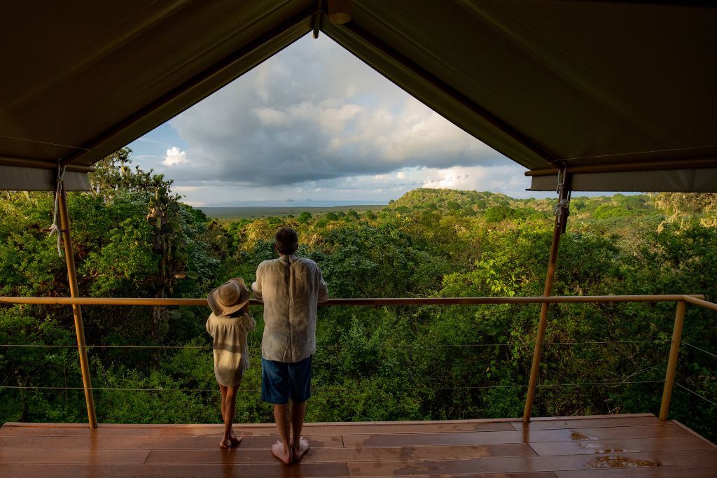 View of the Galapagos Islands from luxury suite at the Safari Camp in Ecuador