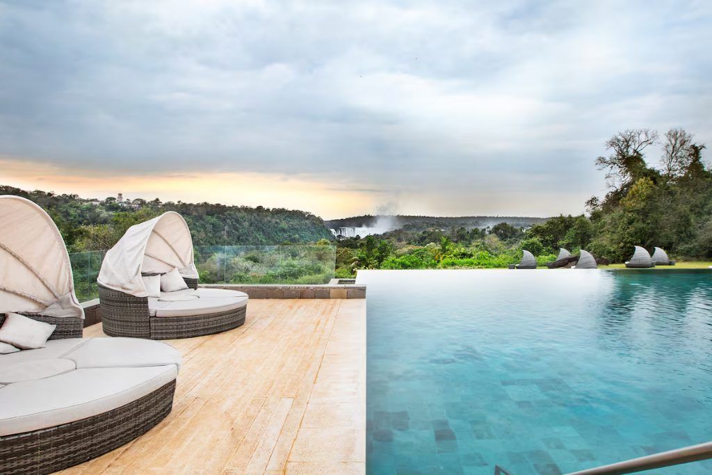 View of infinity pool at Argentina's luxury Gran Melia Iguazu Falls hotel