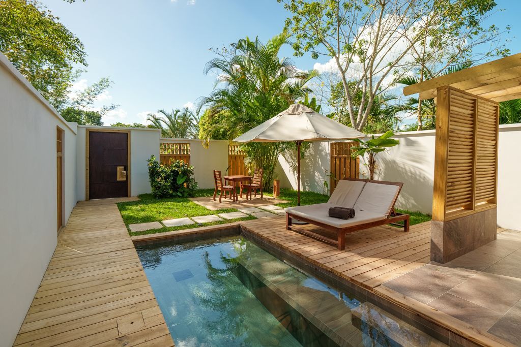 View of private pool at the luxurious Ka'ana Resort in Belize