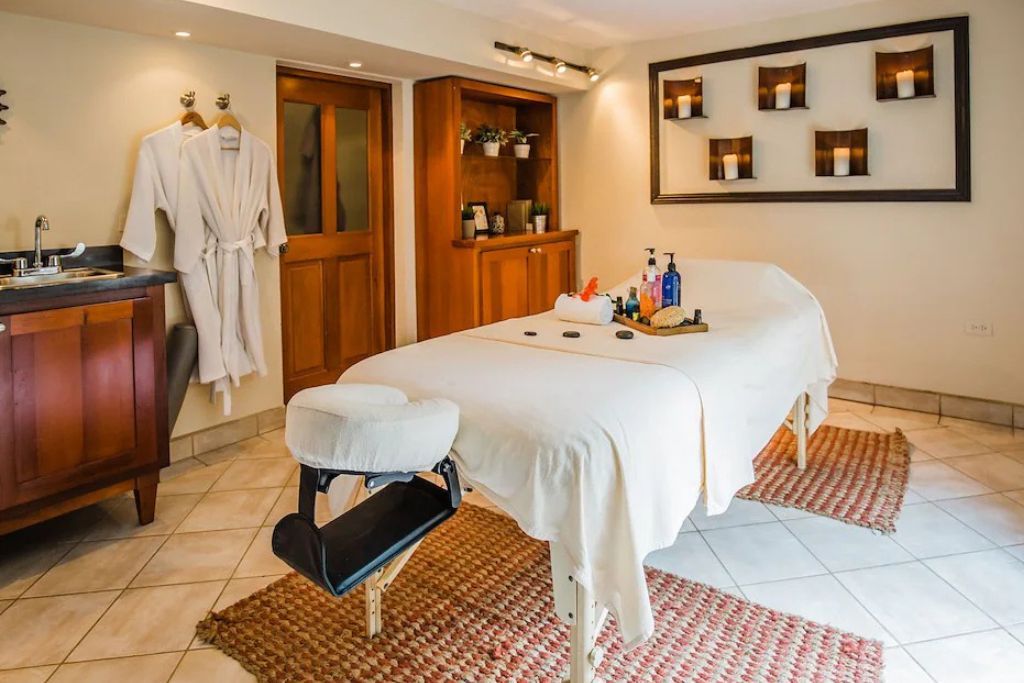 Beautiful massage room at the luxurious spa at Ka'ana Resort in Belize