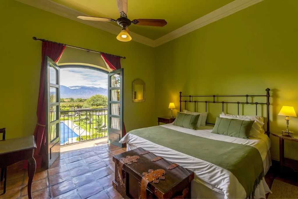 Stunning vineyard-view luxury suite at the Patios de Cafayate hotel in Argentina