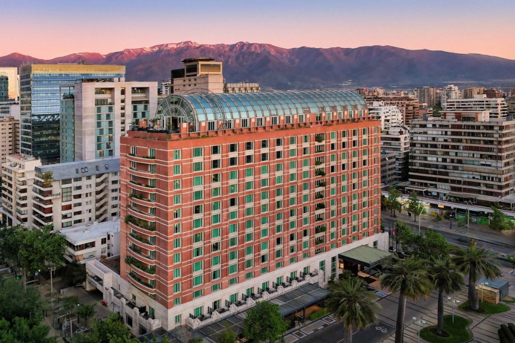 Aerial view of the Ritz Carlton in Chile's capital city of Santiago