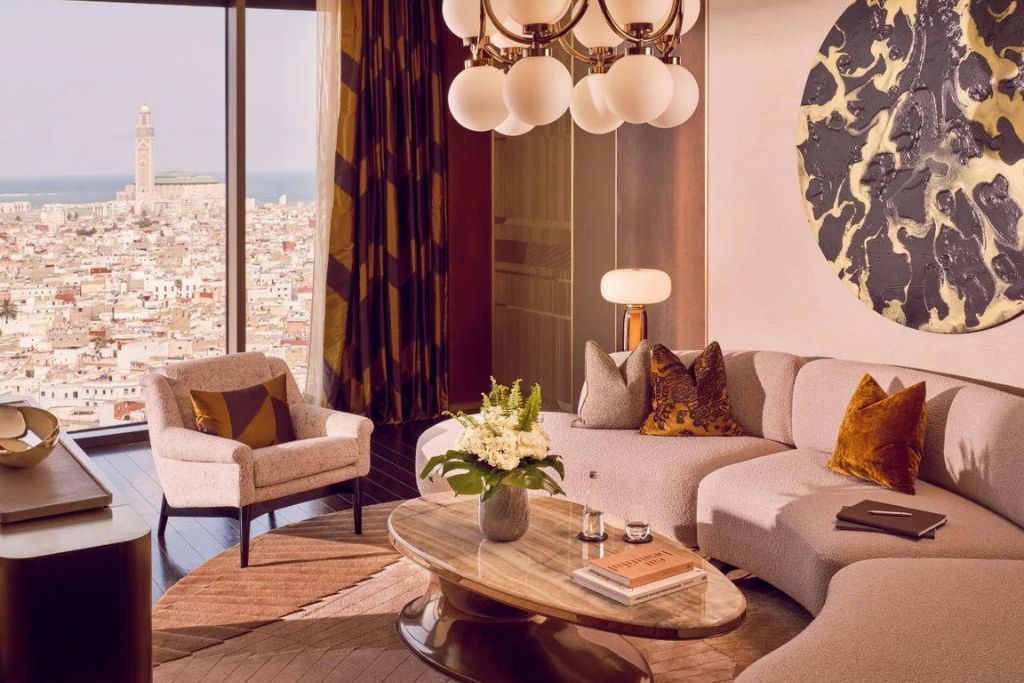 A room overlooking Casablanca in the Royal Mansour
