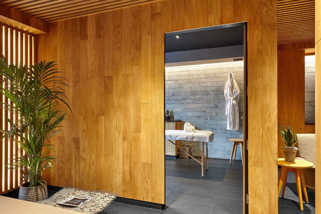 View of treatment room at the spa in the Artist Hotel in Spain