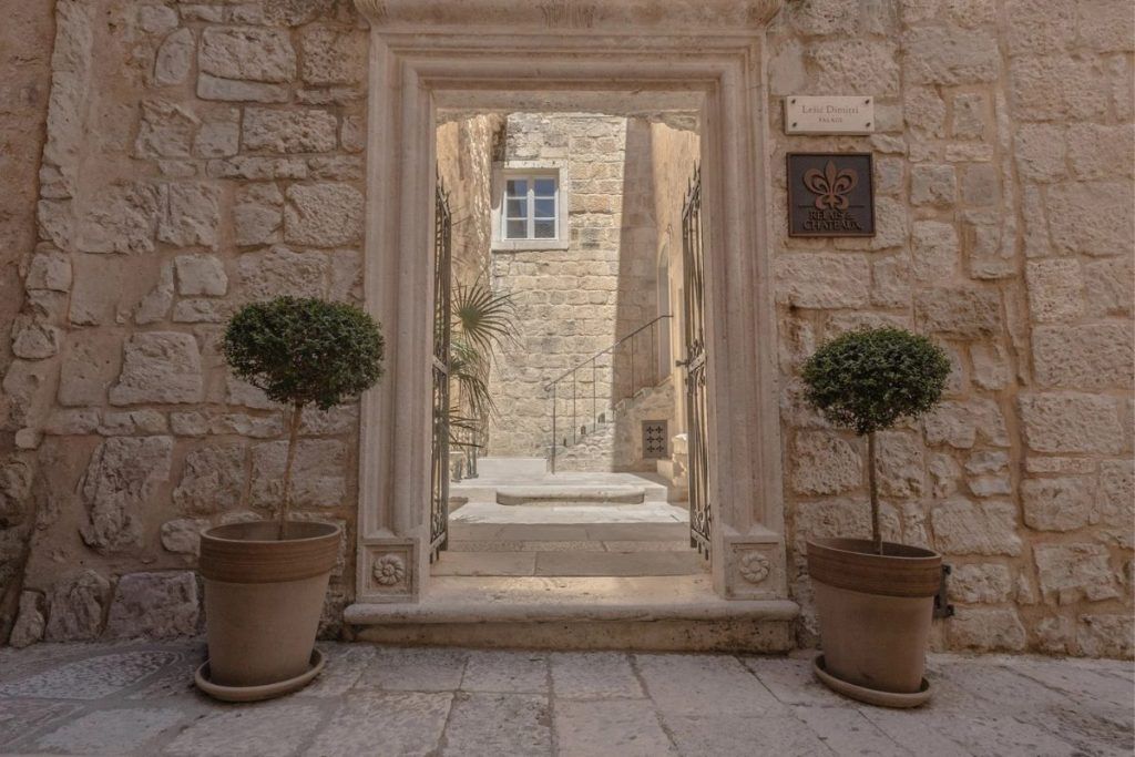 The exterior of the Lesic Dimitri hotel on Korcula Island.