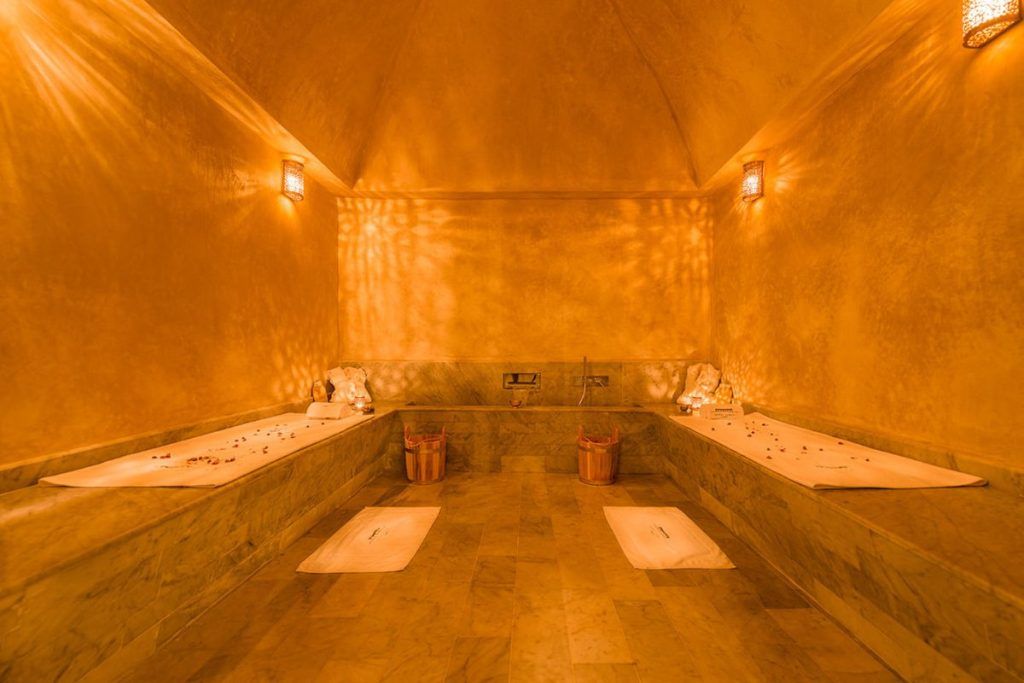 Traditional hammam spa at the luxurious Hotel Sahrai in Fes