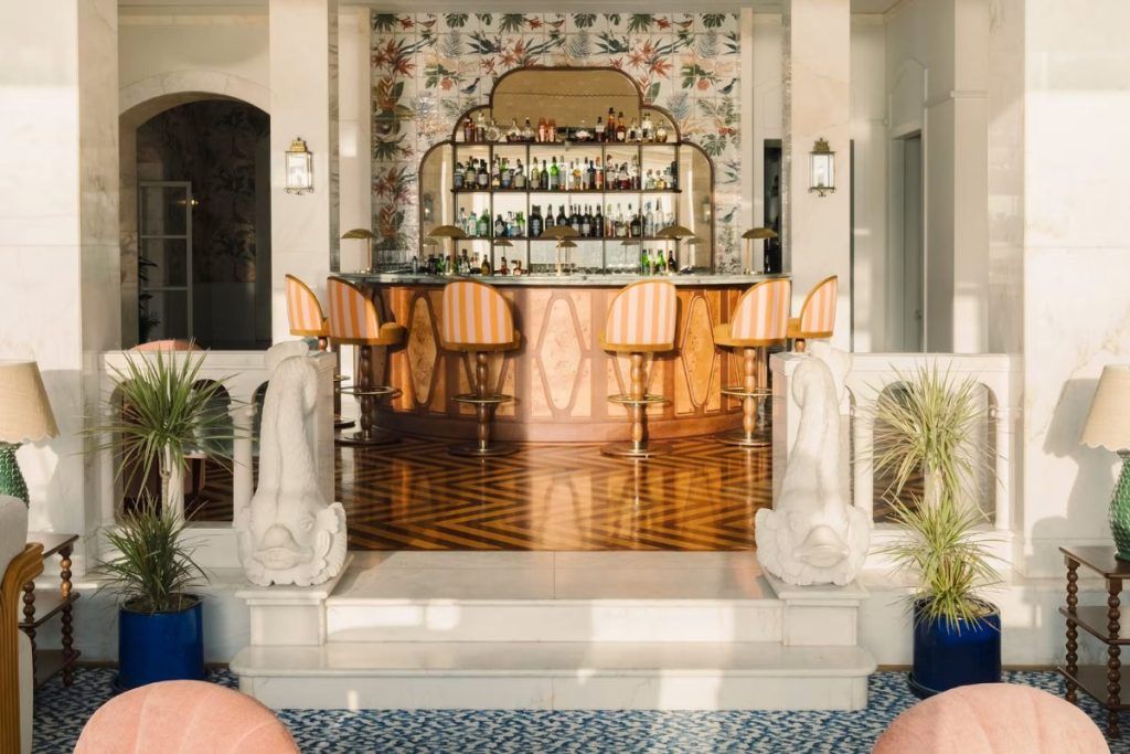 The lobby of Belmond Reid's palace in Madiera.