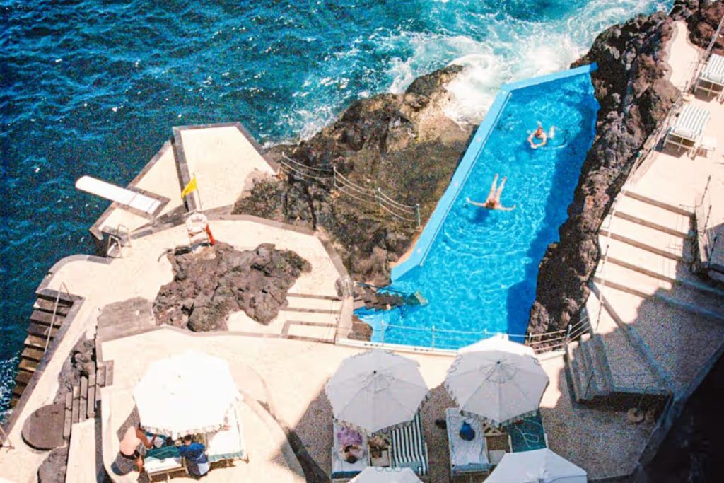 The oceanfront infinity pool at Belmond Reid's palace in Madiera.