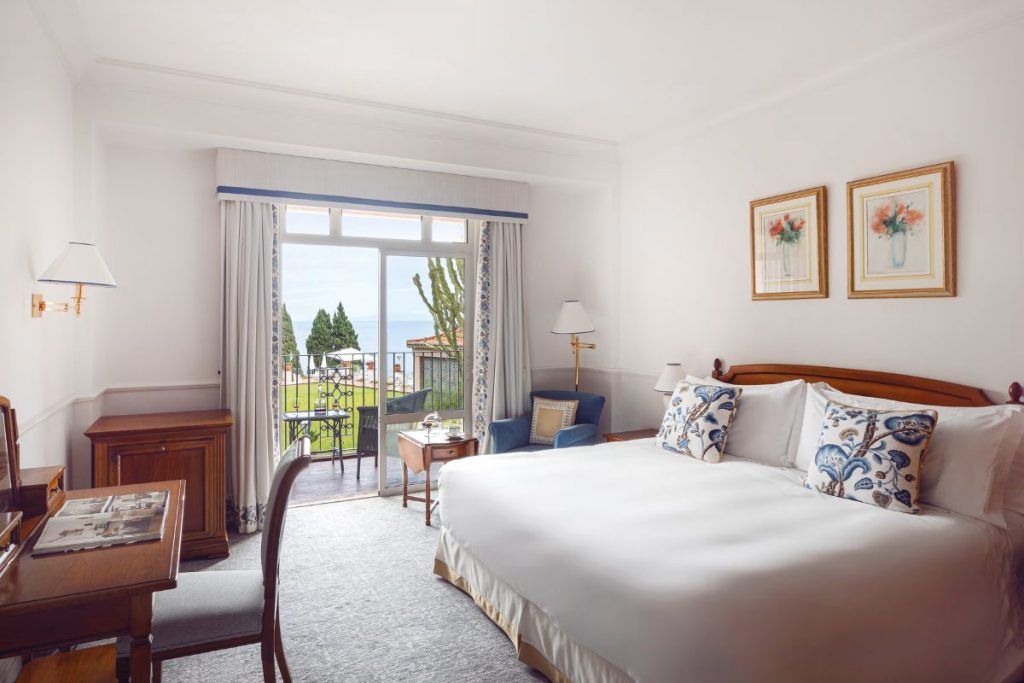 One of the sunny rooms in Belmond Reid's palace in Madiera.