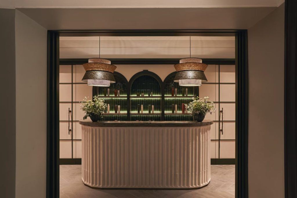 The entrance to the spa at Hotel de Russie.