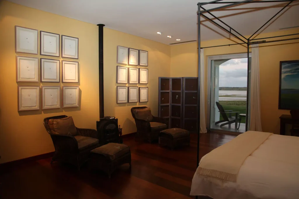 One of the rooms in Estancia Vik Jose Ignacio.