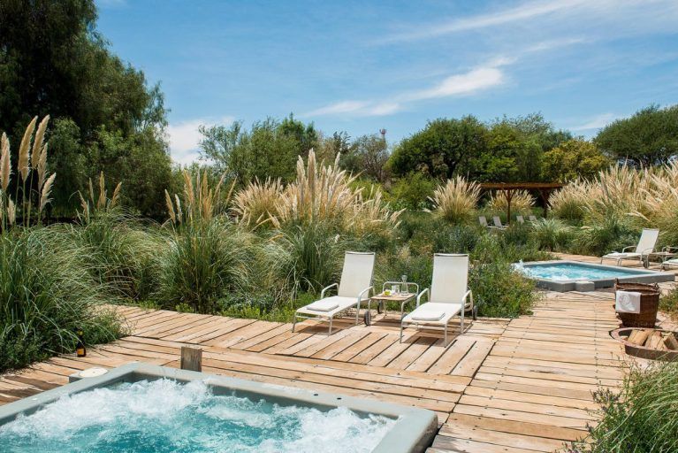 The outdoor jacuzzis in the Atacama Desert in Chile.